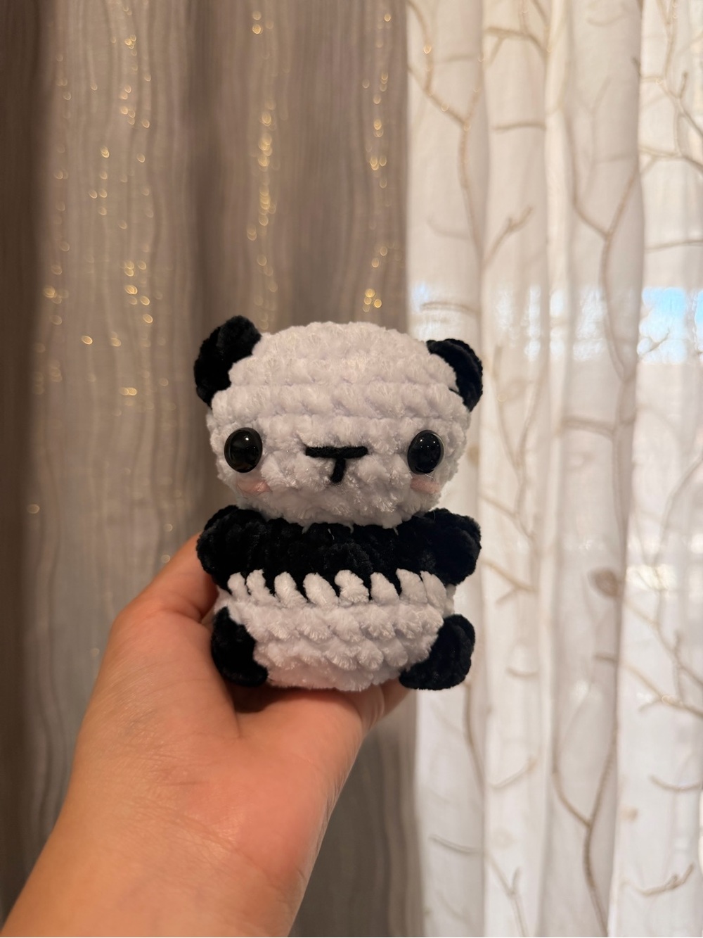 Handmade by me!Plush crochet Panda Stuffed Toy